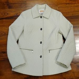 Womens Talbots mint green quilted jacket size S